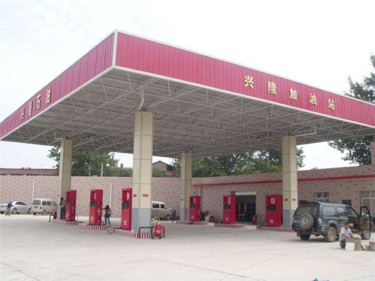 彭州加油站钢结构网架案例9